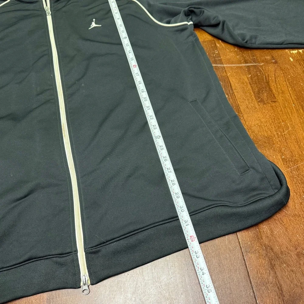 Jordan Track Jacket Mens 3XL Black Full Zip Jumpman Logo Piping 20th Anniversary